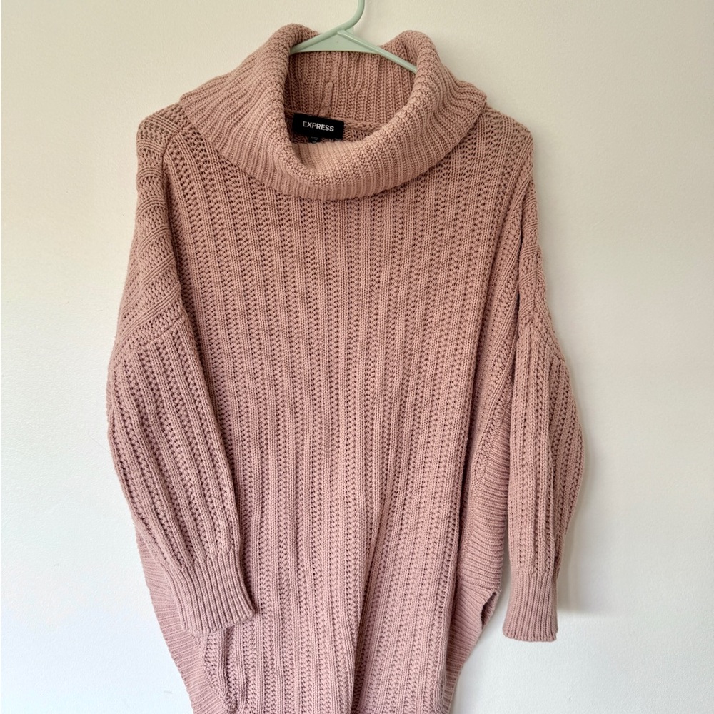 Express Women's Blush Cowl Neck Sweater